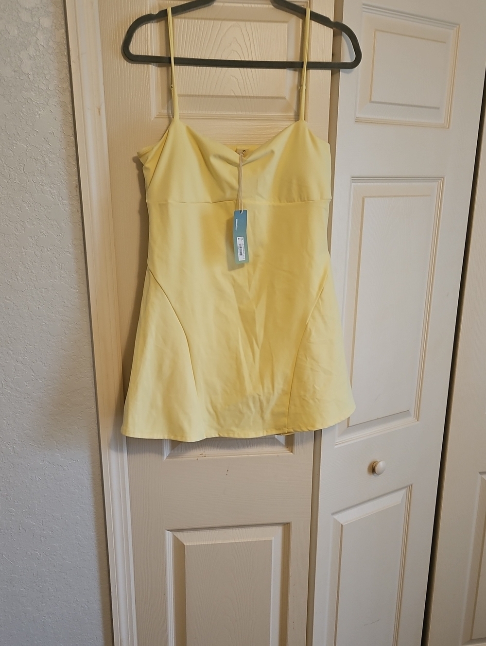 Yellow Spaghetti-Strap Women’s Romper